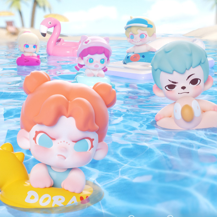 正版TNT 泳池派对萌粒系列潮玩盲盒批发整端整箱拿货直播间拿货供