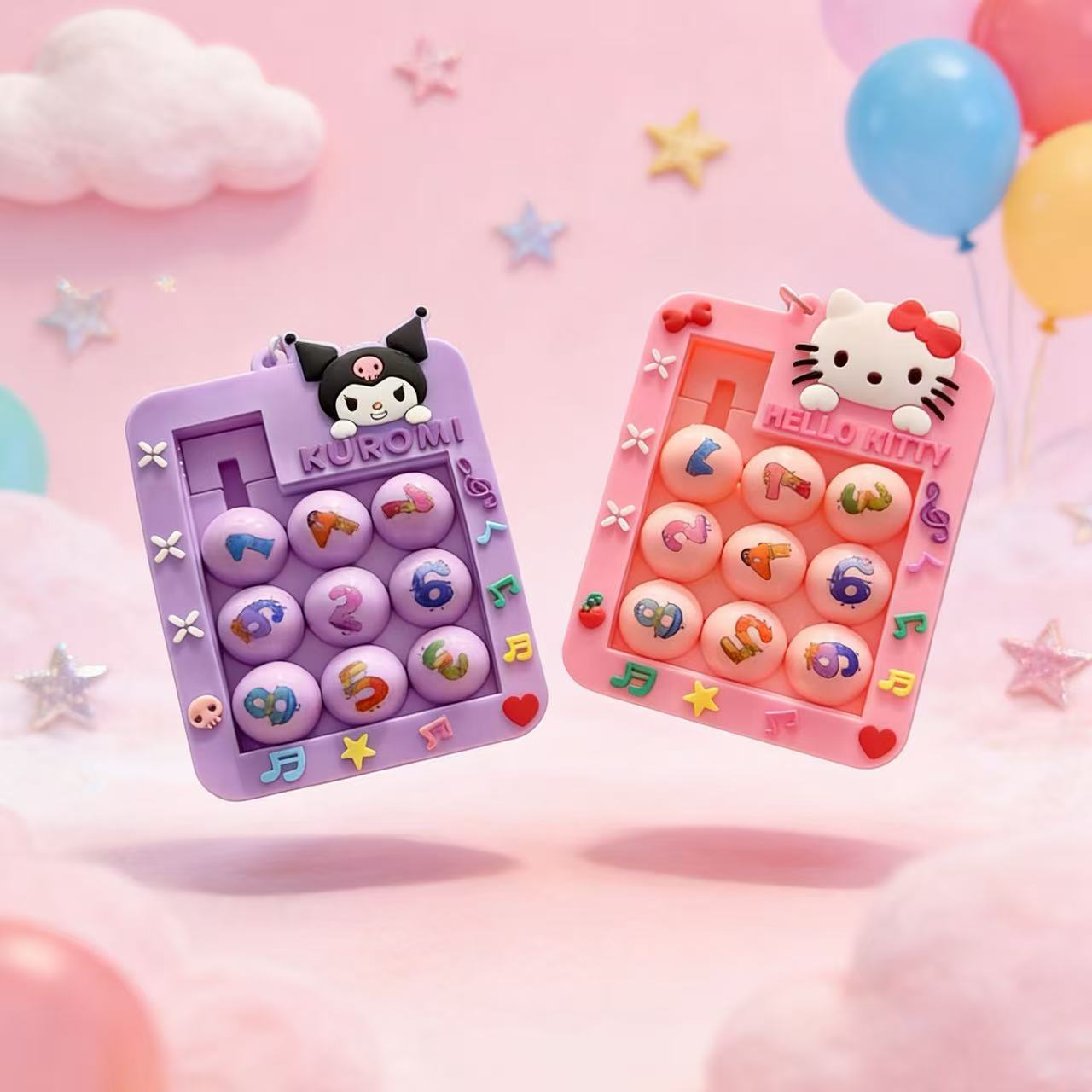 Sanrio Digital Hua Rong Dao Cartoon Fun Children's Educational Toys Keychain, Schoolbag Pendant, Stress-relieving Pendant Specification image