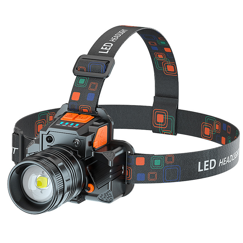 Wholesale of new cross-border 2025 sensor headlamps with intense brightness, long battery life, outdoor charging and fishing led lighting Item Picture