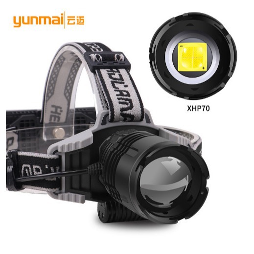 Amazon's new XHP99 LED strong headlight, 9-core zoom head-mounted XHP 70 USB rechargeable headlight Application Scenario