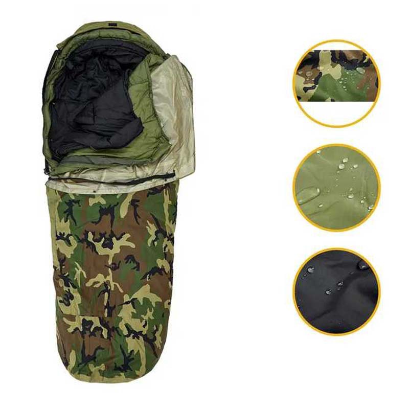 Three-piece camouflage sleeping bag, multi-functional camouflage sleeping bag, adult camouflage sleeping bag, outdoor sleeping bag, camping sleeping bag Specification image