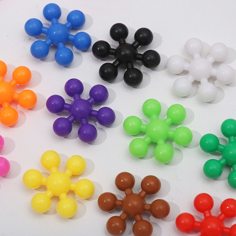 Cross-border 3D Stereoscopic rotating plum blossom building blocks children's fun assembly Snowflake assembly enlightenment early education cross-border wholesale Specification image