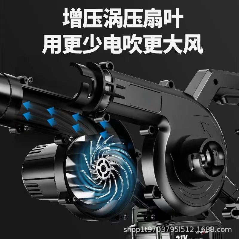 Lithium battery blower, high-power rechargeable hair dryer, industrial powerful car and household blower, aircraft small dust collector details Picture