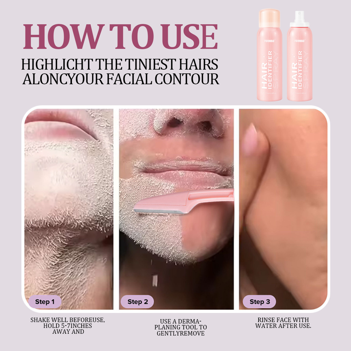 脱毛喷雾/泡沫实物图