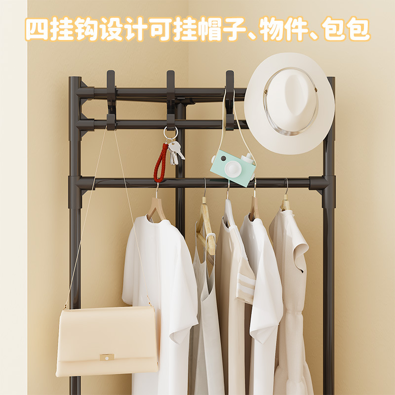 挂衣服龙门架/衣架木头/晾衣杆支架杆/榉木衣架细节图