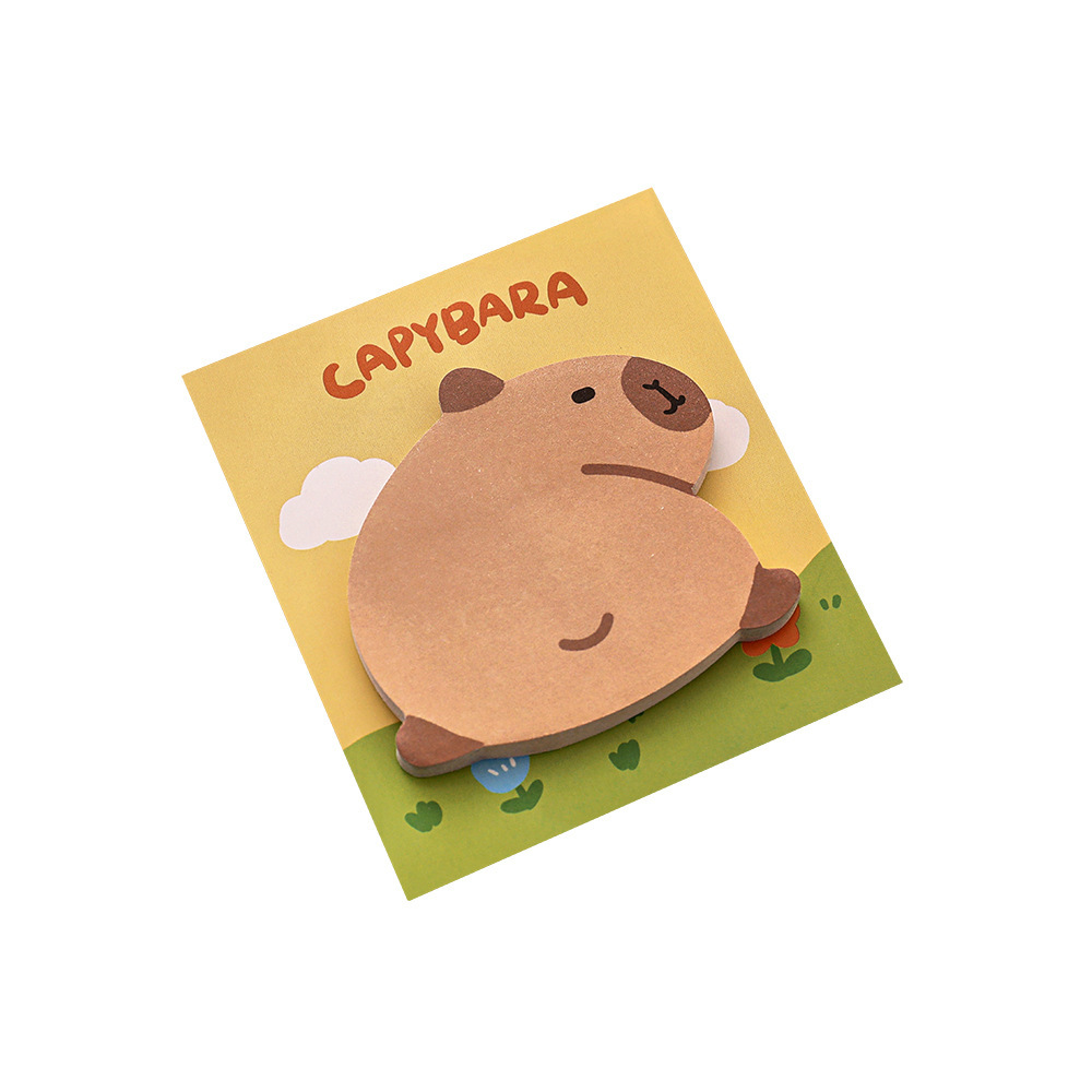 Cartoon cute Capibara irregular-shaped sticky notes, student ins self-adhesive notes, this book, comments, notes, N times Item Picture