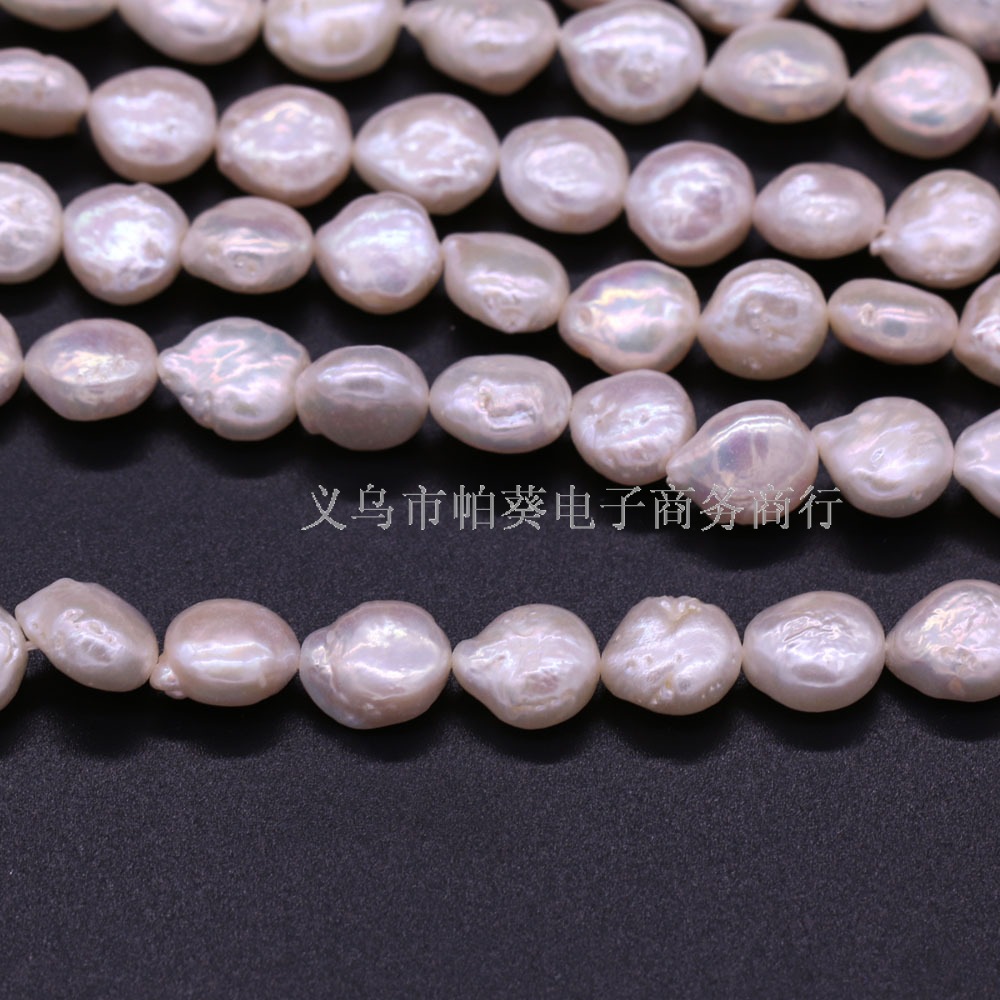 Wholesale of natural freshwater pearl Baroque small button pearls 8-9mm DIY jewelry accessories and hand-strung beads details Picture