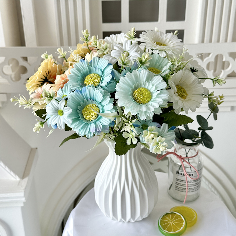 仿真花平安菊家居客厅装饰餐桌桌面假花摆件厂家批发酒店宴会装饰