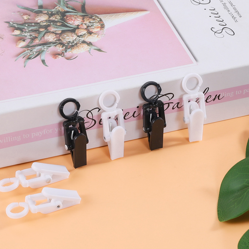 Rotating plastic hook storage clips, curtain clips, towel clips, shoe clips, hat storage small clips details Picture