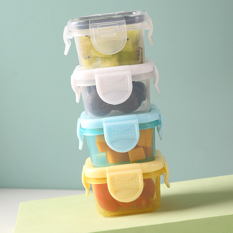 Mini food storage box, food-grade thickened sealed baby food box, children's household storage box, jam dispensing box Application Scenario