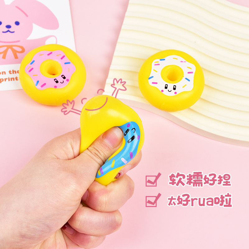 Simulated food kneading Fun Cartoon Cute Mini doughnut stress-relieving toys for students and children, wholesale from a food toy manufacturer Specification image