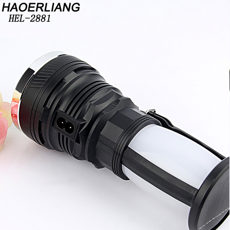 Solar-powered rechargeable flashlight, multi-functional handheld flashlight, led emergency light HEL-2881T rechargeable Specification image