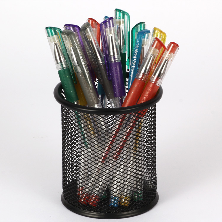 Six-color 1.0MM gel pen, multi-color glitter gel pen 163G set, socket gel pen wholesale Specification image