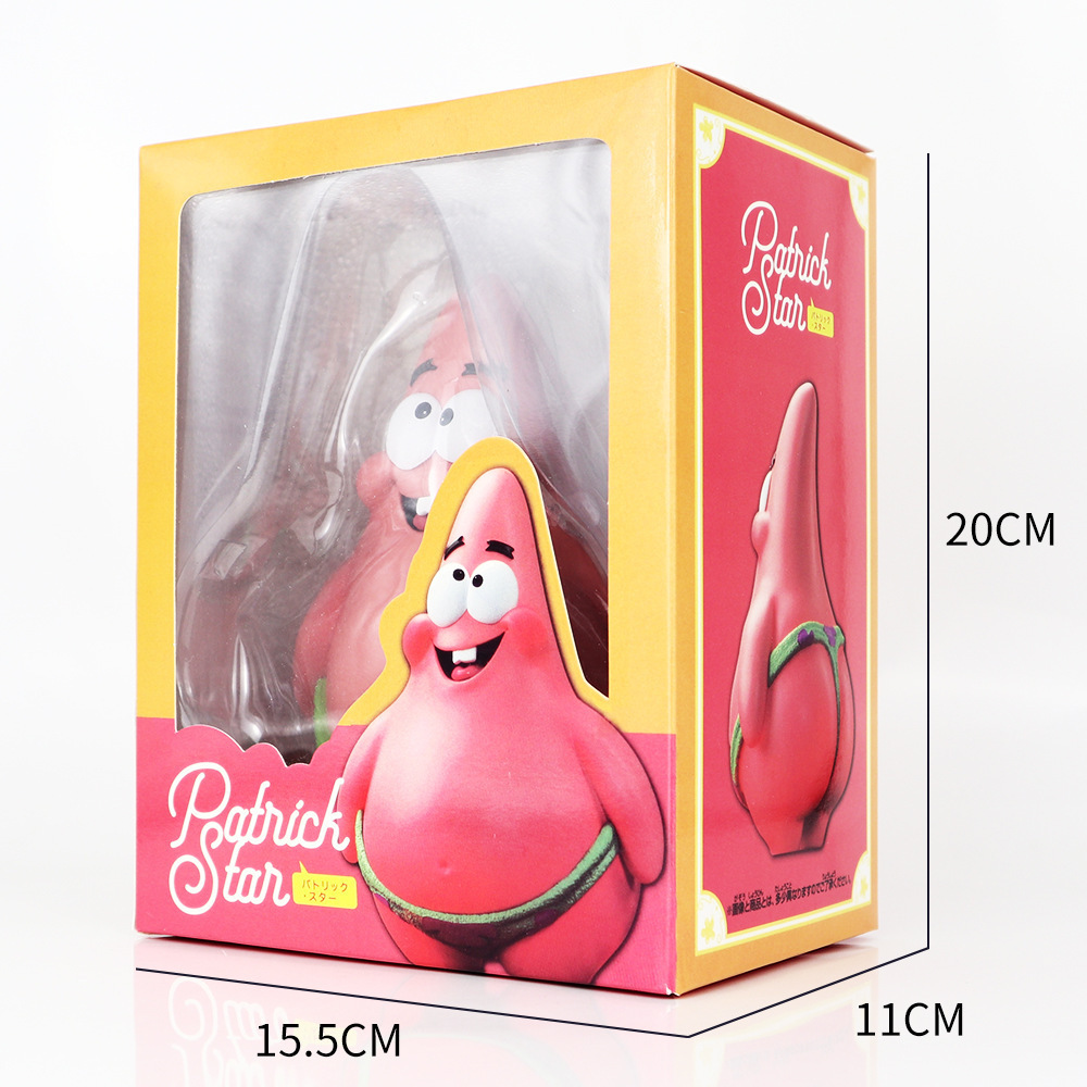 跨境好朋友派大星手办搞笑网红可爱车载生日礼物模型笔筒摆件卡通