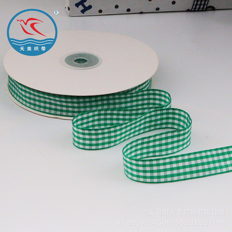 1.5 Checkered ribbon, thousand-bird checkered ribbon, cake baking decoration, bow, diy material, ribbon, checkered ribbon, gift Item Picture