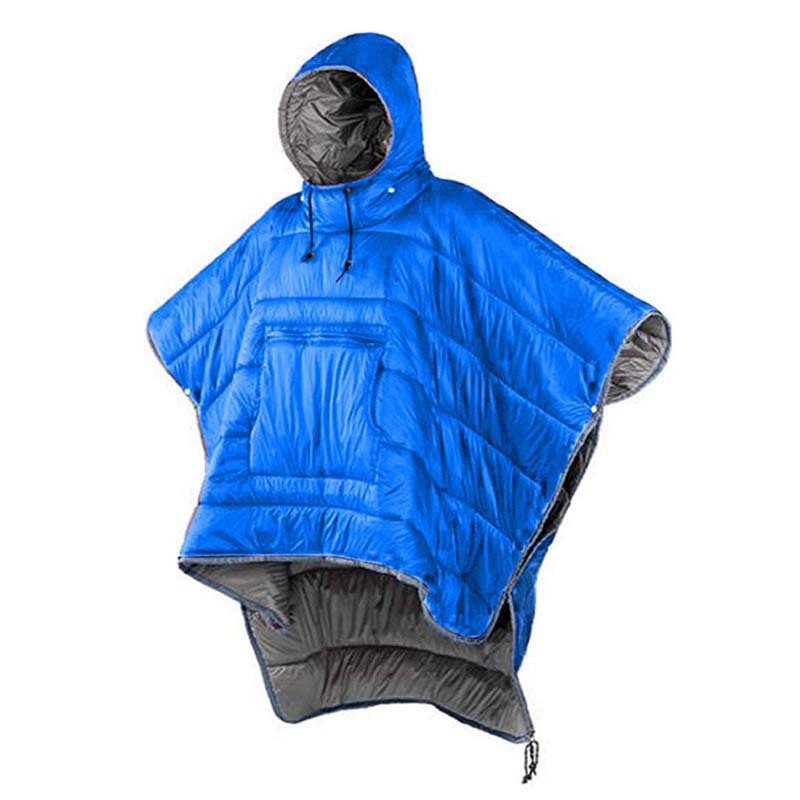 Factory direct supply of cross-border outdoor cape sleeping bags, camping wearable cold-proof and warm capes, shawls and blankets wholesale Item Picture