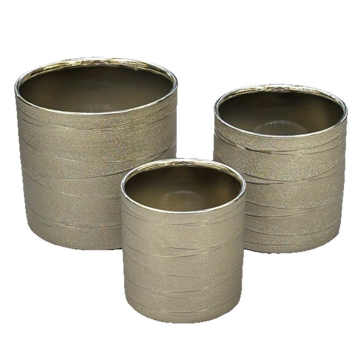 Factory direct supply of light luxury twill electroplated gold and silver straight tube ceramic flower POTS, desktop succulents, green plants, flower vases, soft decoration work Item Picture