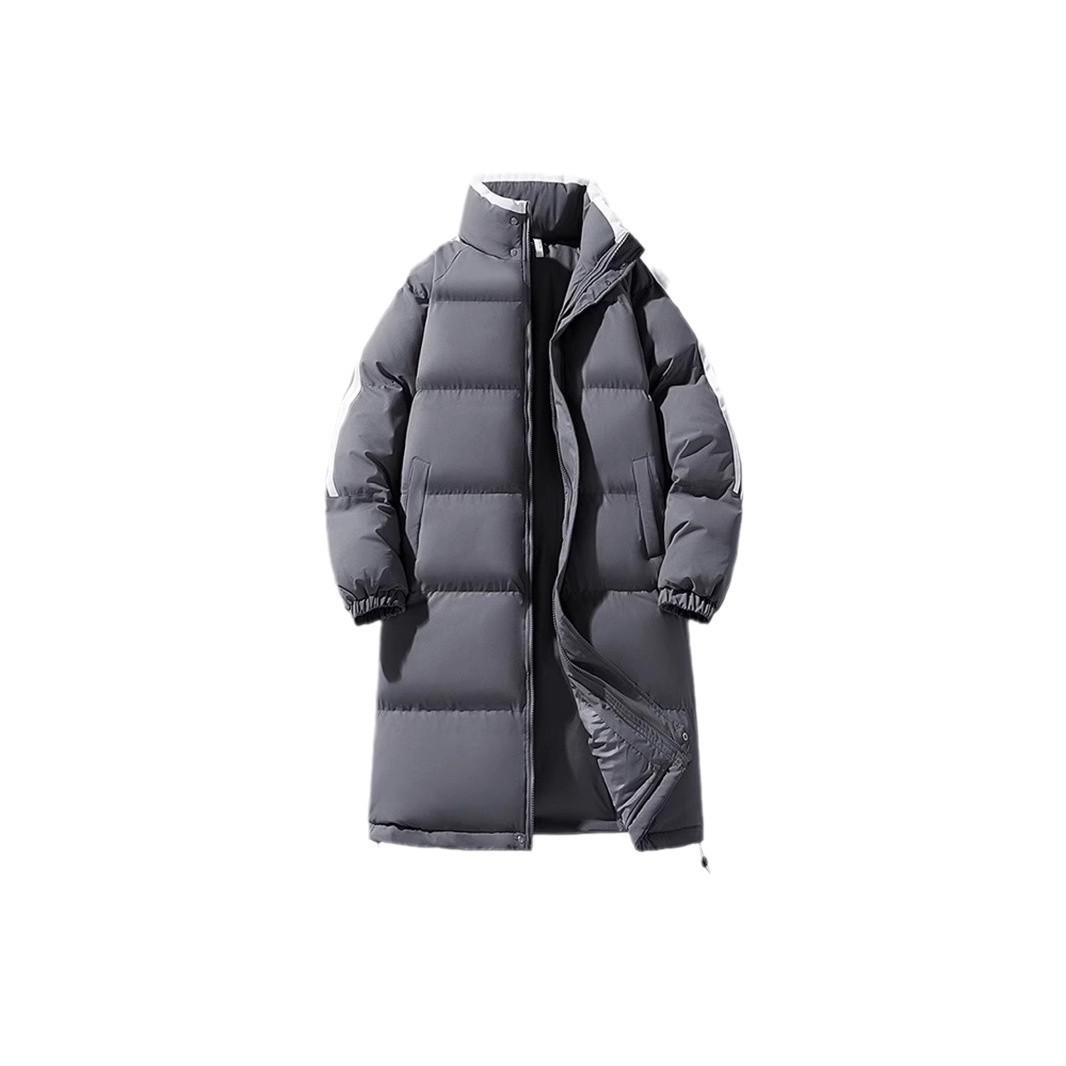 NASA mid-length down cotton-padded jacket for men and women, new thickened cold-resistant cotton-padded jacket, casual and warm stand-up collar thick cotton-padded jacket Item Picture