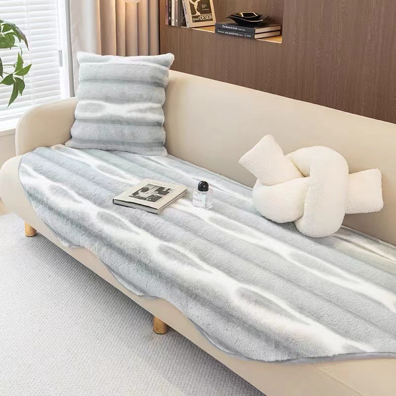 Customized irregular-shaped, light luxury plush sofa cushions with a high-end feel, modern high-end leather thickened seat cushions and floor MATS for home use Specification image