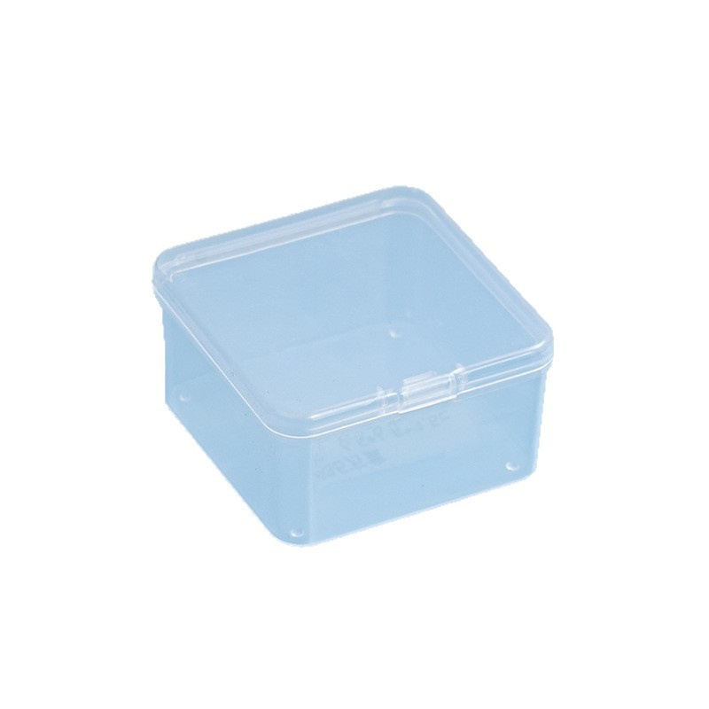 Dust-proof transparent plastic box, flip cover square pp box, hardware accessories, fishing gear display packaging box, bean box Item Picture