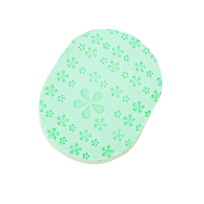 工厂定制加厚18T洗脸扑洗颜棉颜色随机洁面扑卸妆清洁亲肤PVA海绵白底实物图