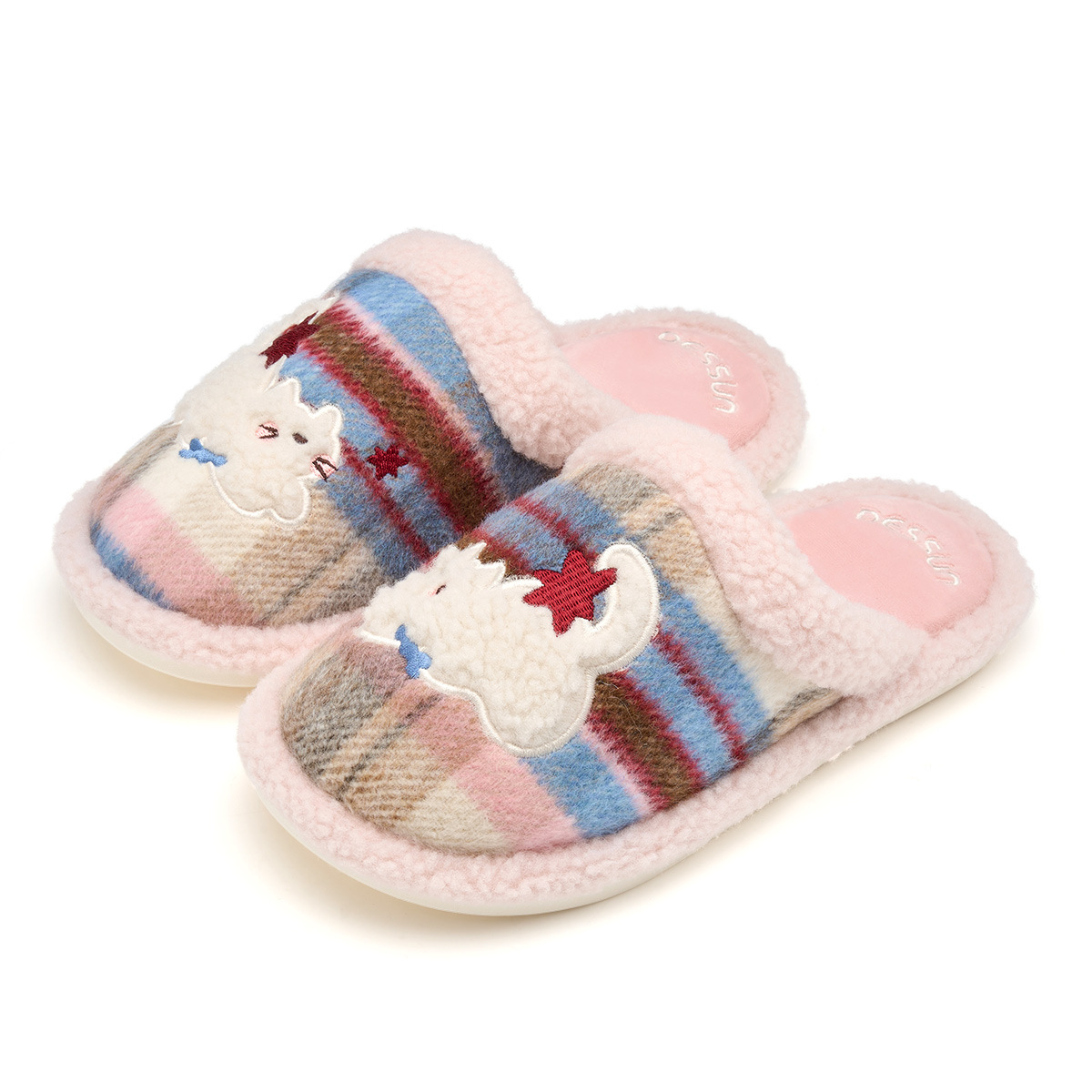 棉拖鞋/32码的棉拖鞋/毛拖鞋/毛脱鞋/棉拖鞋尾货白底实物图