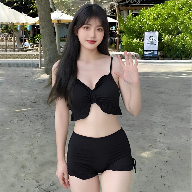 Two-piece swimwear for women 2025 new style, trendy and conservative three-piece swimwear, vacation style, long-sleeved smock swimwear wholesale -125110 Application Scenario