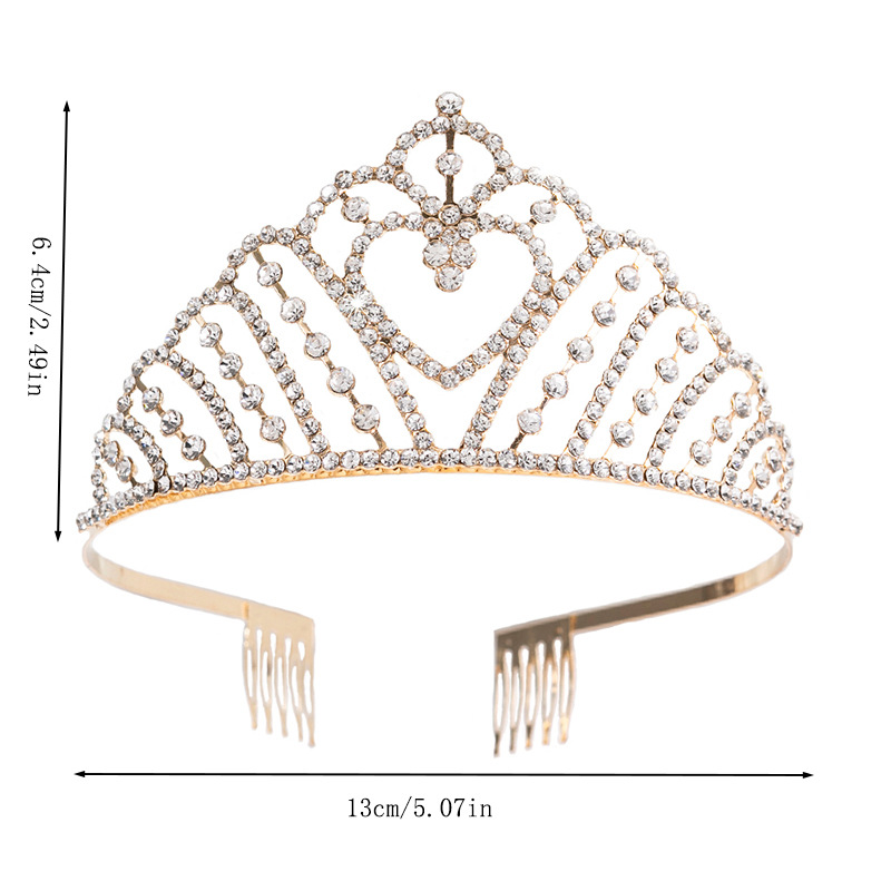 The source factory's loving water diamond crown is a versatile accessory for women's banquets and weddings. It is a popular cross-border headwear in Europe and America Specification image