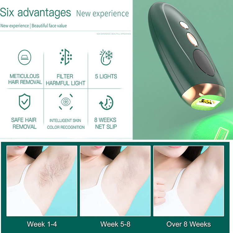 Cross-border IPL hair removal device manufacturer direct supply of strong pulse photon skin rejuvenation beauty device, home laser hair removal device cross-border Application Scenario