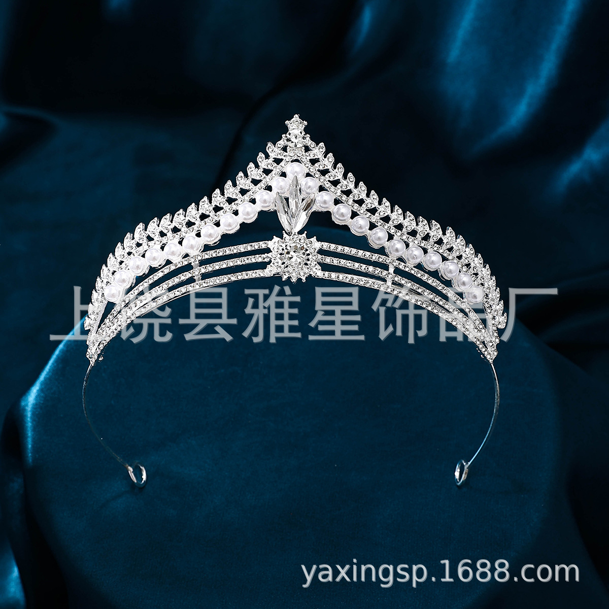 欧美合金新娘发冠冠3A锆石大气公主王冠满钻精美结婚头饰配饰皇冠
