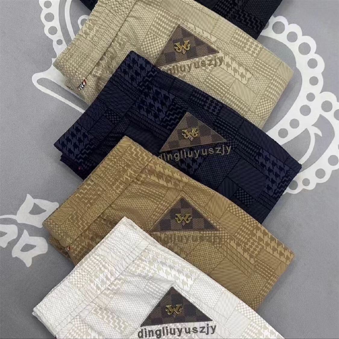 2025 Summer new casual pants, men's ice silk pants, European style fashionable, trendy, cool and versatile sports tight-fitting pants details Picture