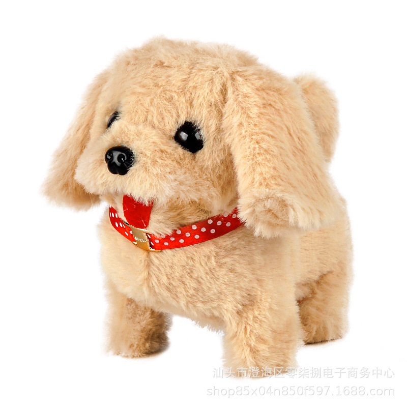 Children's pet simulation little rabbit, dog doll, plush electric toy, can make sounds, walk and bark, electric male and female Item Picture