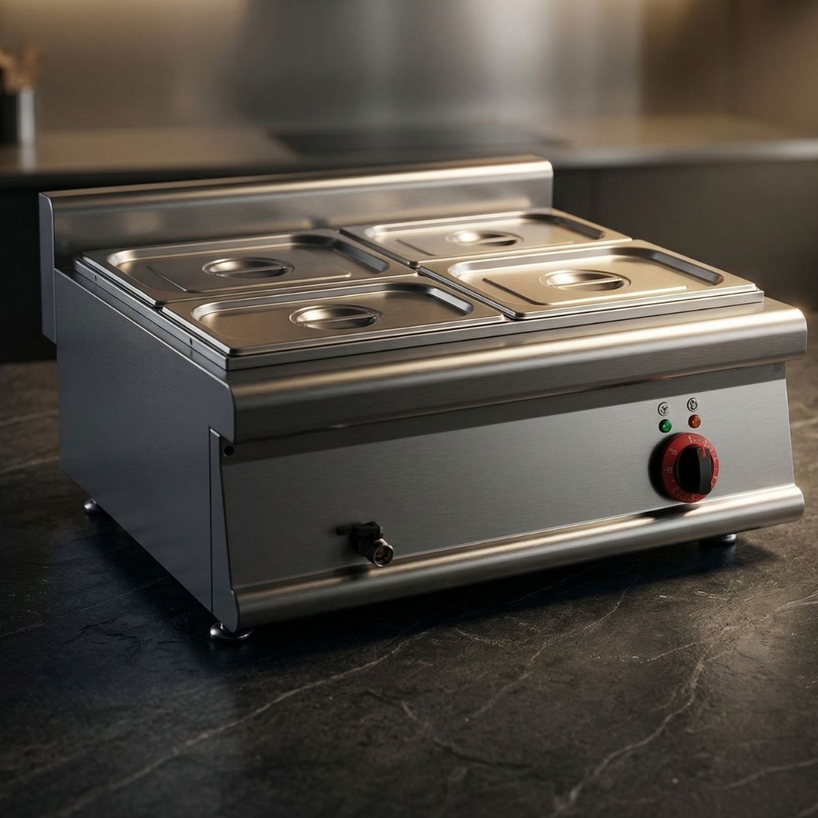 Kaiping commercial countertop electric four-basin soup pot stainless steel precise temperature control insulation equipment for street stalls, restaurants and kitchens Application Scenario