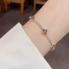 French light luxury, fashionable and high-end style, full diamond, colorful four-leaf flower bracelet, personalized, exquisite, versatile and super dazzling jewelry wholesale Application Scenario