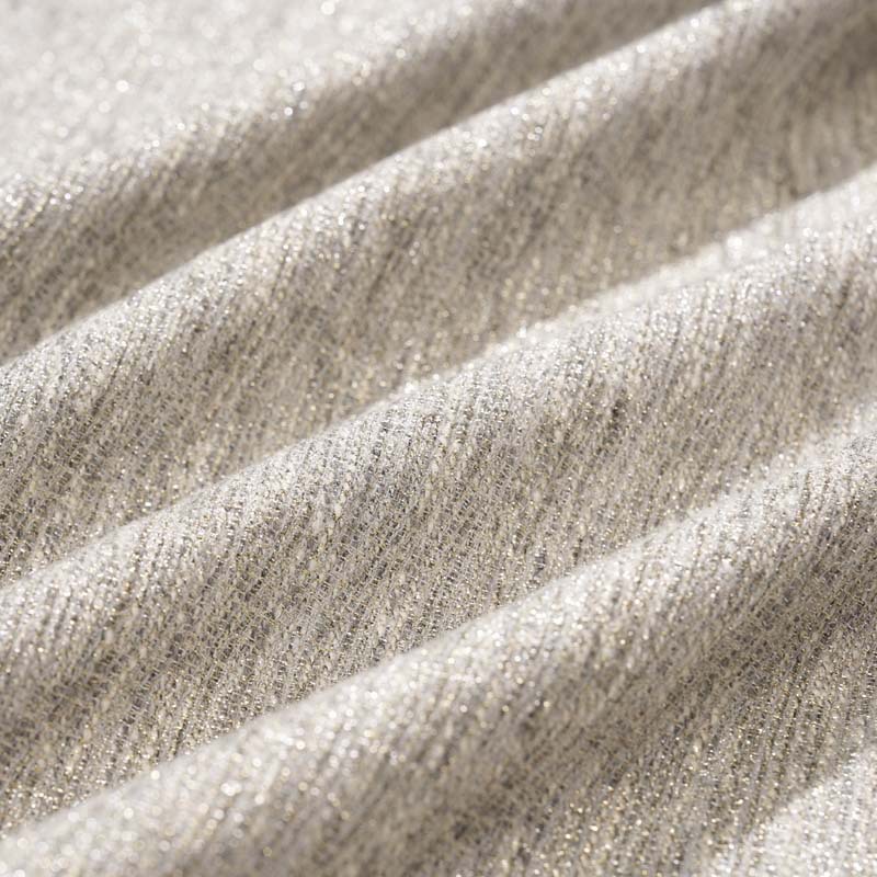 Mokaishi tweed fabric, a high-end silver-gray suit jacket, accessories, bags, DIY fabric Specification image