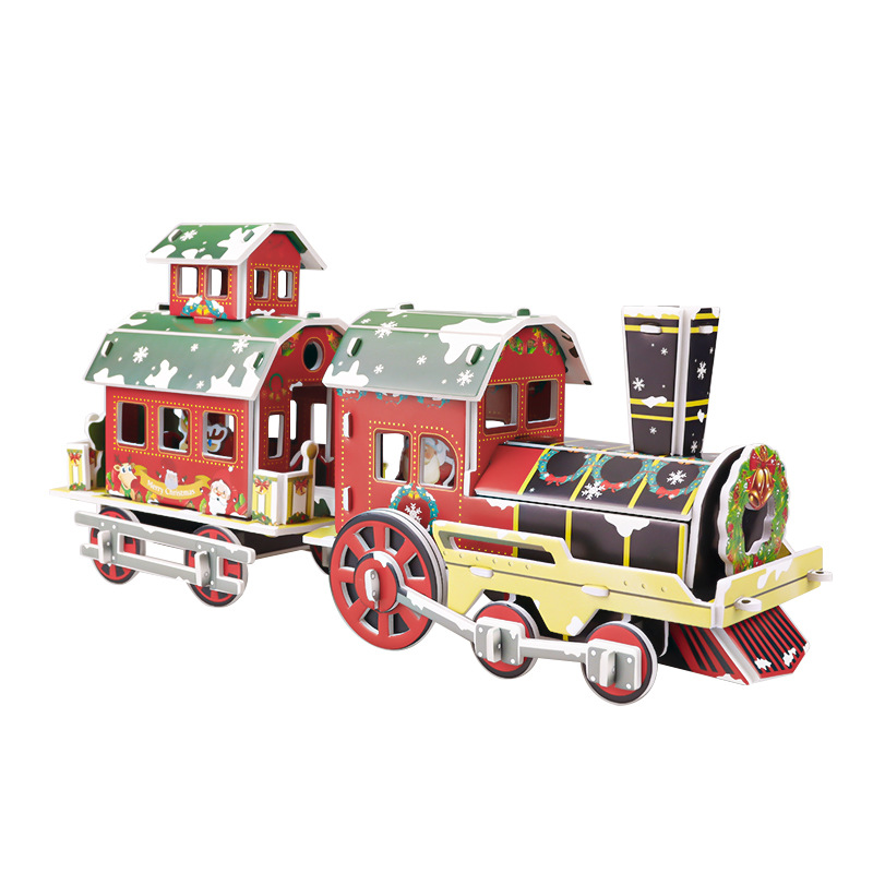 Children's jigsaw puzzle 3d model, handcrafted creative DIY, Christmas baby early education and intelligence assembly gift Item Picture