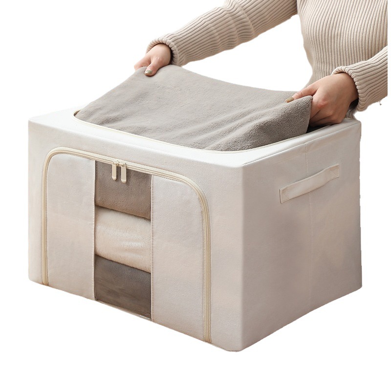 Clothes spray-painted storage box, household fabric clothing bag, folding 100mm box, storage and organization box basket, magic wardrobe Item Picture