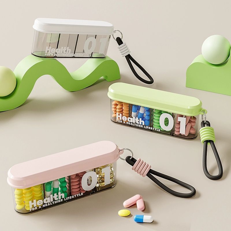 Portable medicine box, small medicine dispensing box, mini medicine storage box for seven days a week, divided into compartments for three meals a day Portable medicine box, small medicine dispensing box, mini medicine storage box for seven days a week, divided into compartments for three meals a day