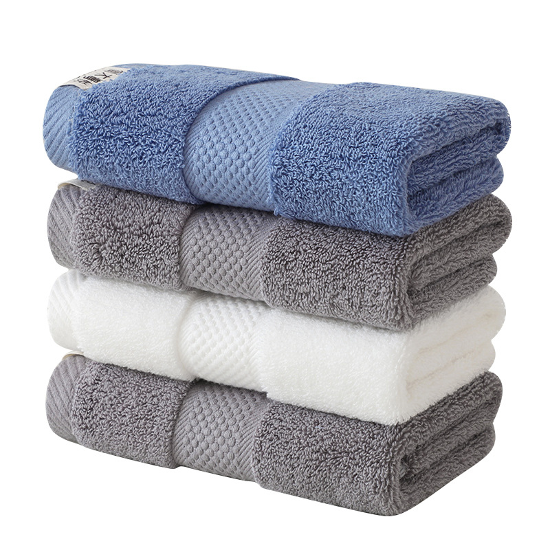 Face towel, pure cotton, adult face wash and bath, household all-cotton face towel, soft and absorbent, wholesale embroidered logo Item Picture
