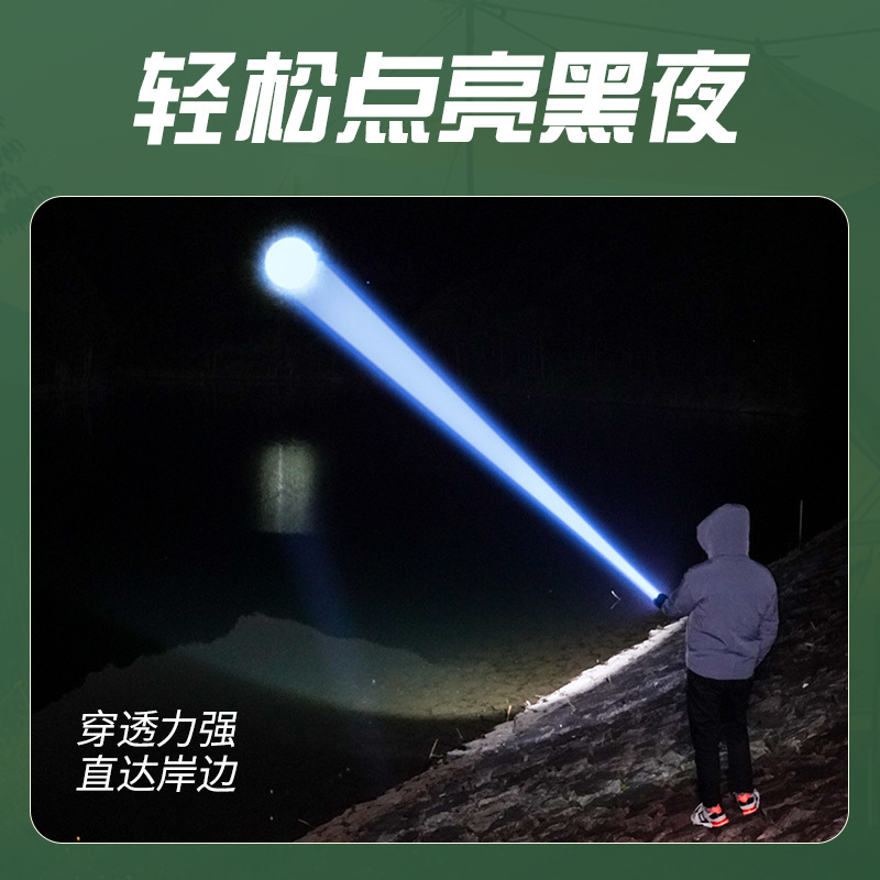 Crossover camping flamelight aleación de aluminio multifunción zoom telescópico linterna fuerte multi-luz luz digital linterna láser details Picture