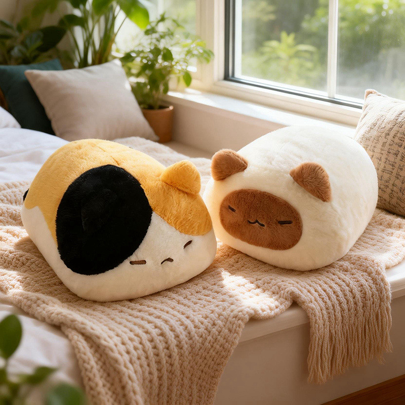 Hug Plan, Papa Cat throw pillow, three-flower cat design, cute sofa pillow, Large sleeping doll, soothing Application Scenario