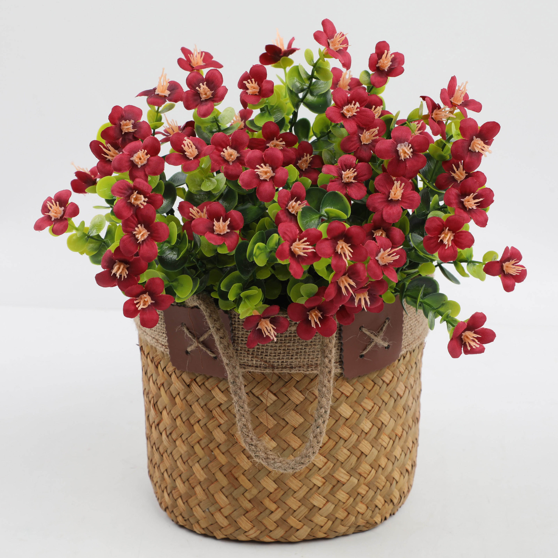 仿真花DIY发饰配件/假花/5朵塑膠花/仿真花/假花批发产品图