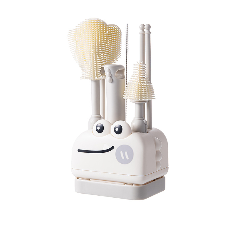 Portable baby bottle refreshing, special cleaning brush for babies, travel set, storage box set, hot pot, silicone cleaning brush Item Picture
