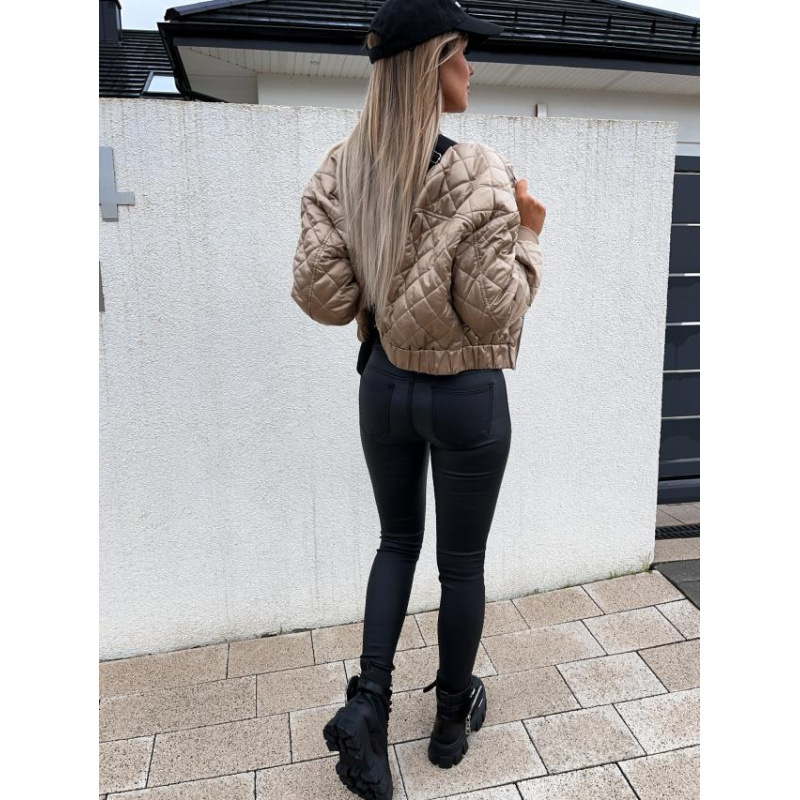 Aliexpress, an independent website, offers a new autumn and winter collection of European and American women's clothing, including solid-color short zippered jackets and cotton-padded jackets full figure