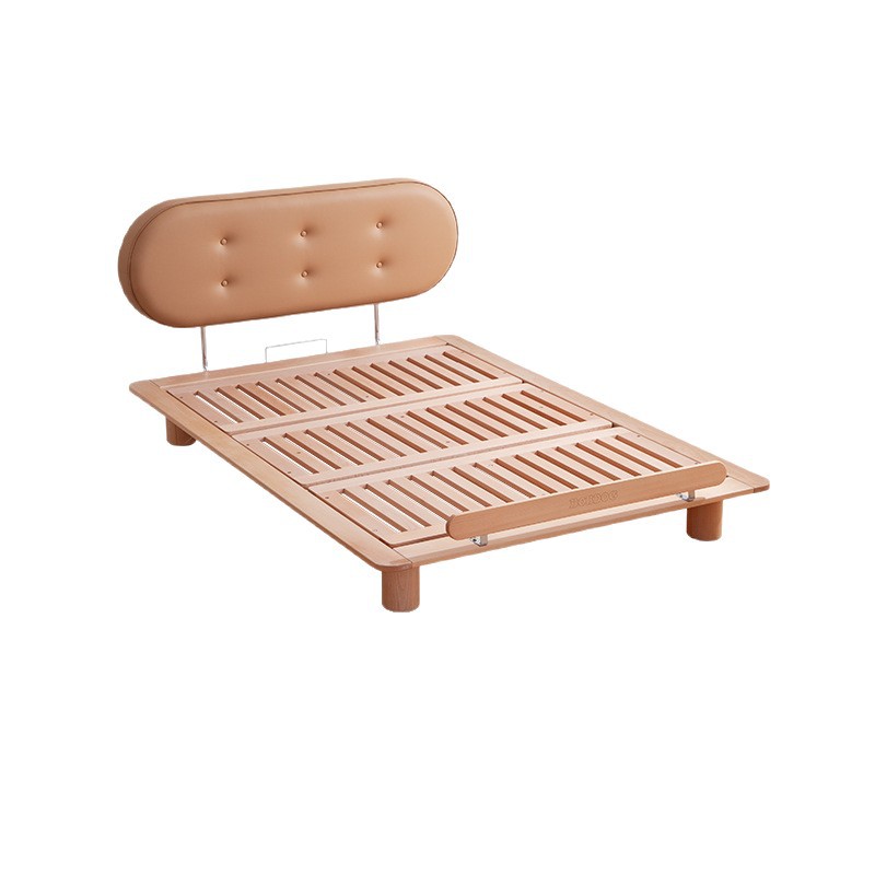 巴布豆厘米星球悬浮儿童床全实木小户型1米5男孩女孩1.2单人床白底实物图