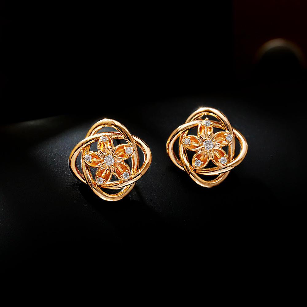 Hyacinth temperamento moda simple pendientes ajardinado delicado incrustado zirconia commuter múltiples orejeras diseño de nicho sentido orejeras para mujeres details Picture