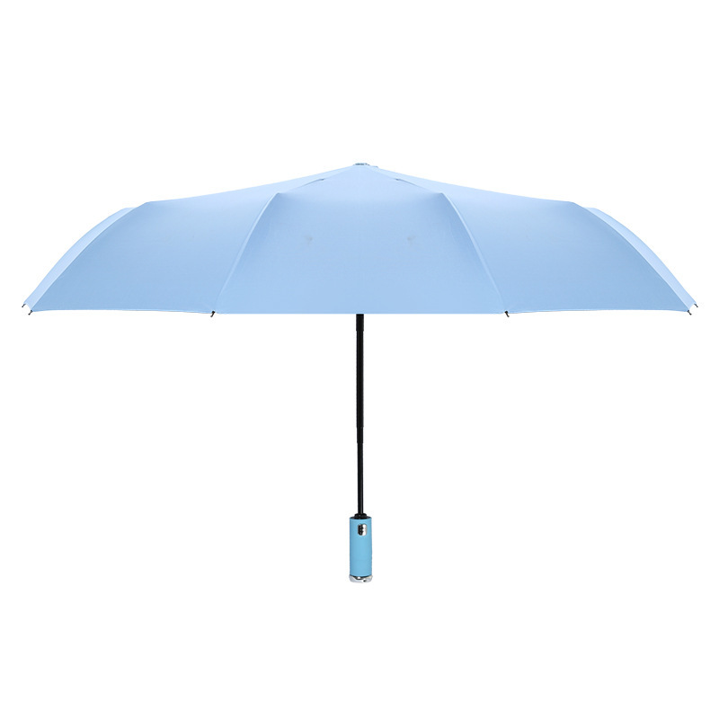 10-bone umbrella, fully automatic adjustable rotating LED flashlight umbrella, all-weather dual-purpose sunshade umbrella, wind-resistant folding umbrella Item Picture