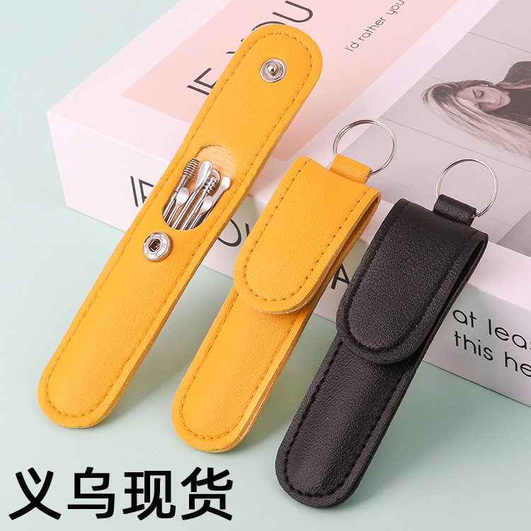 Creative 6-piece ear scorer set, portable box ear scorer and ear cleaning set, household adult spiral spring ear scorer