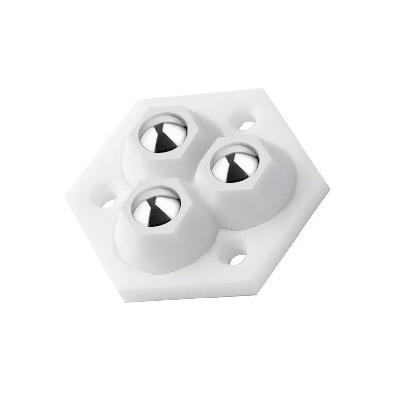 Adhesive type ball universal wheels, three-ball and five-ball rollers, steel ball mobile furniture load-bearing silent pulley feet base wheels Item Picture
