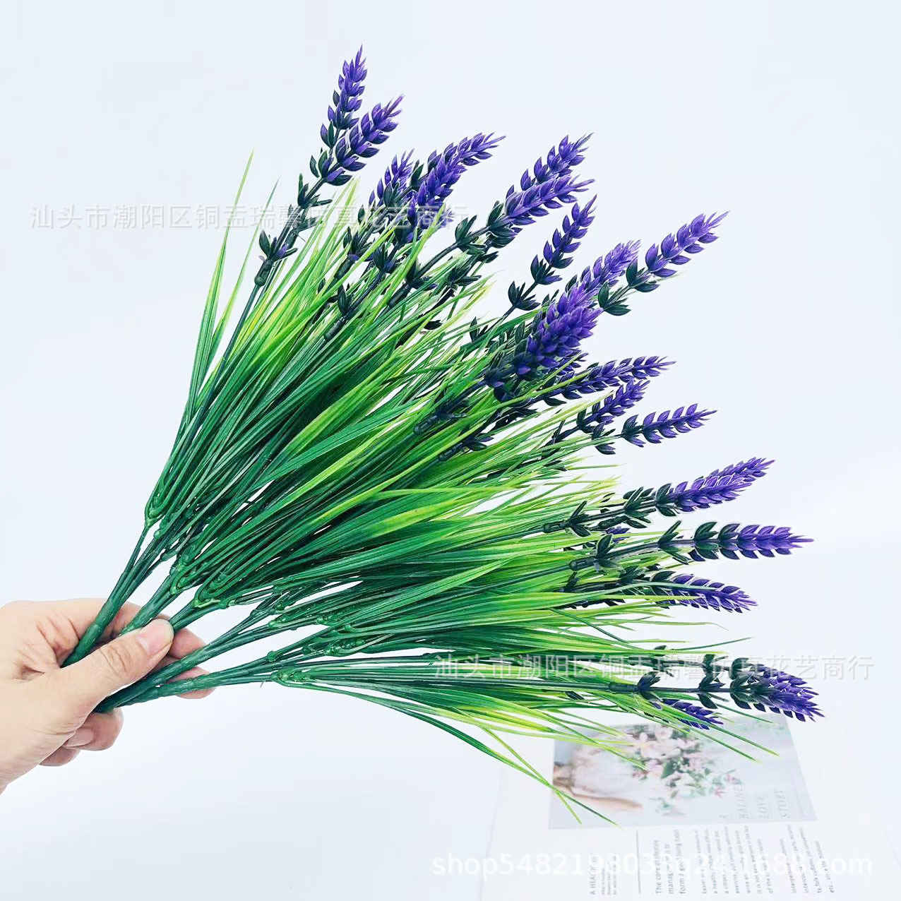 仿真花DIY发饰配件/假花/5朵塑膠花/仿真花/假花批发细节图